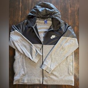 Nike Men's Black and Gray Windbreaker Jacket